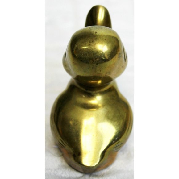 VTG 70s or 80s Solid Brass Duck Duckling Paperweight Figure Decor Small - Picture 5 of 10